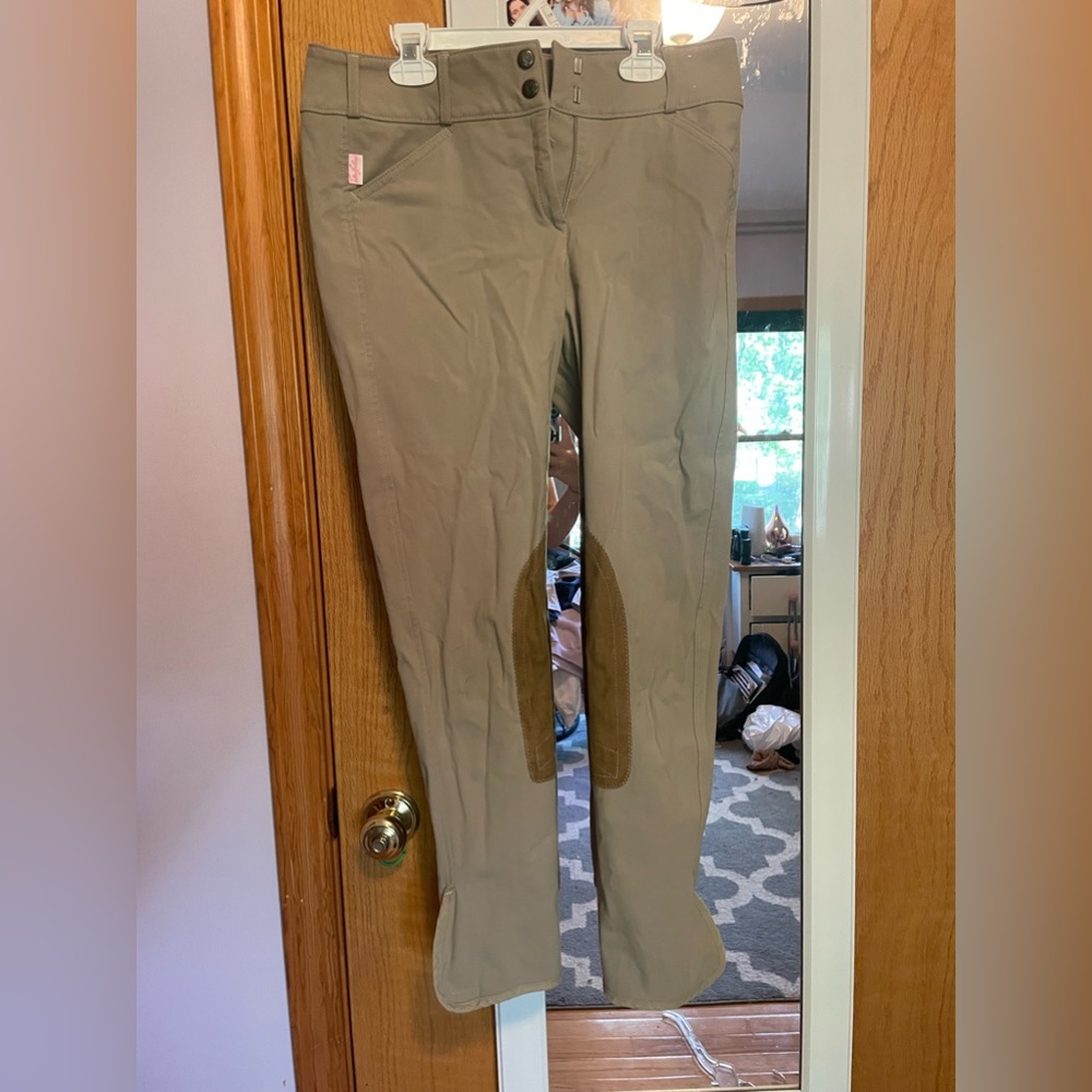 low rise front zip tailored sportsman trophy hunter tan breeches